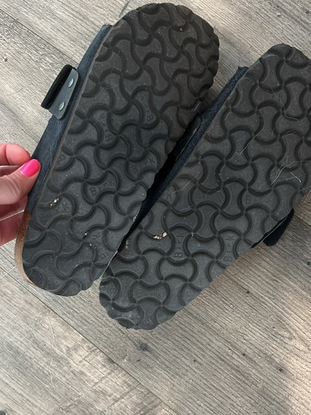 Birkenstock Blue Suede Cross-Strap Sandals - Picture 2 of 2
